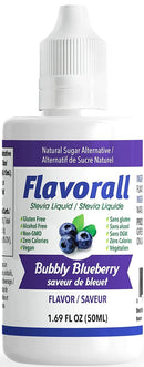 Flavorall Liquid Flavoured Stevia - Bubbly Blueberry 50ml - Sweetener