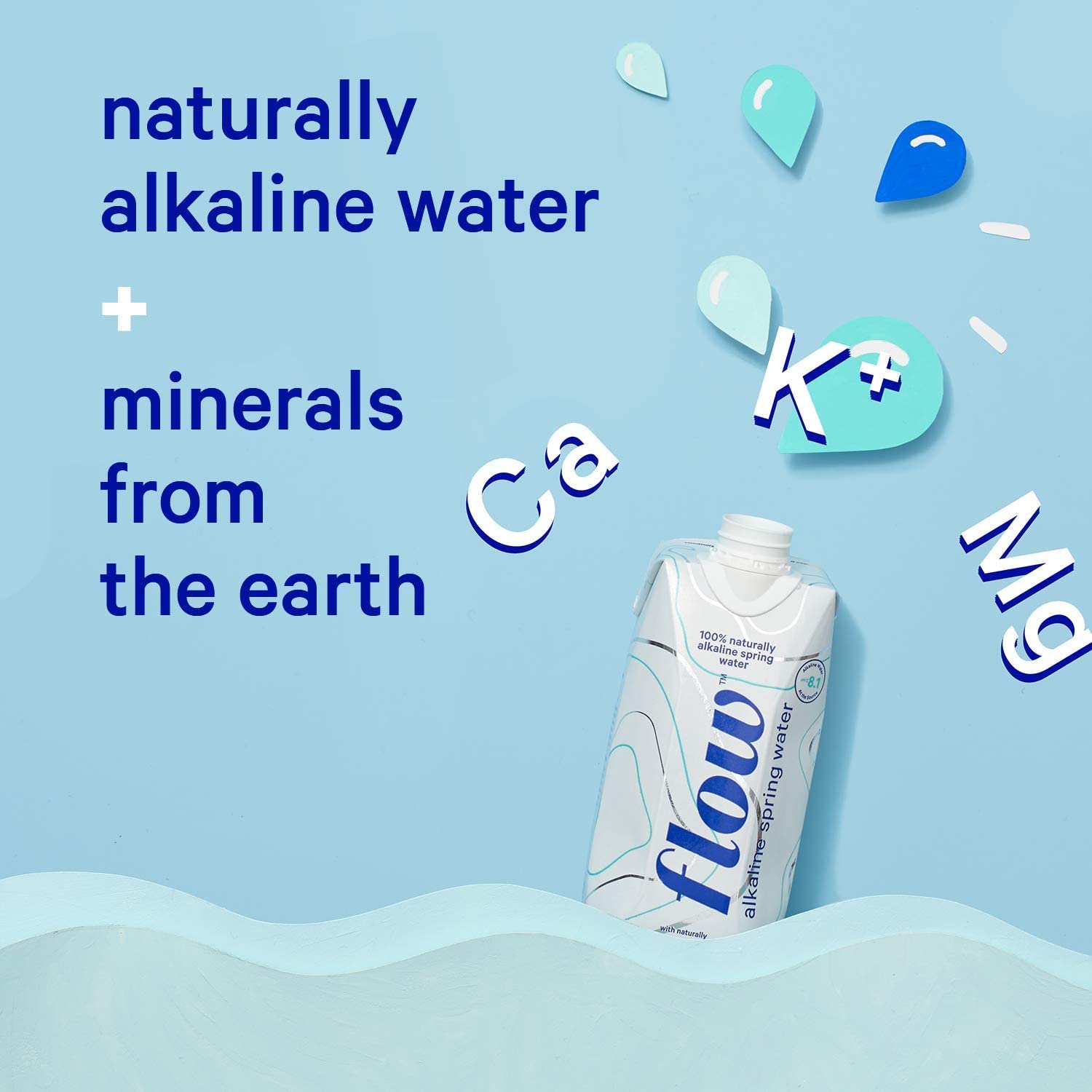 Flow Alkaline Spring Water 500ml / Cucumber Mint