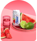 Flow Alkaline Spring Water (flavoured) - Watermelon Lime 12 Pack x 500ml - - Water
