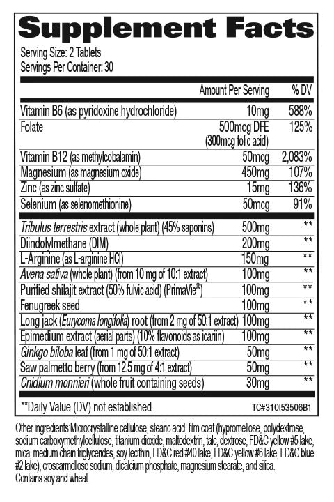 GAT Sport Testrol Gold ES, 60 Tabs, 30 servings, Supplement Facts, SNS Health, Vitamins and Supplements
