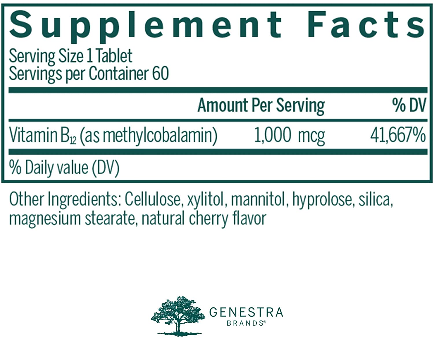 Active Chewable B12  60 tabs 