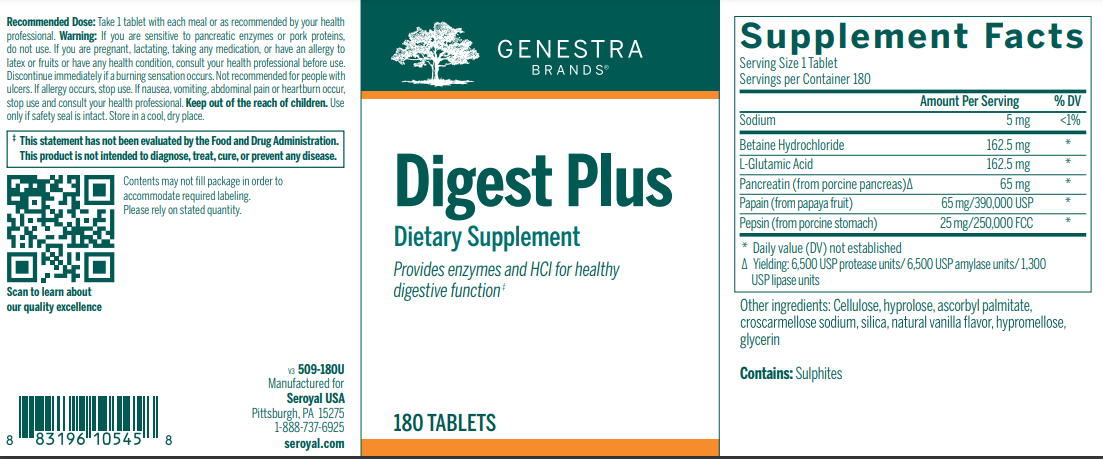 Digest Plus  180 tabs 