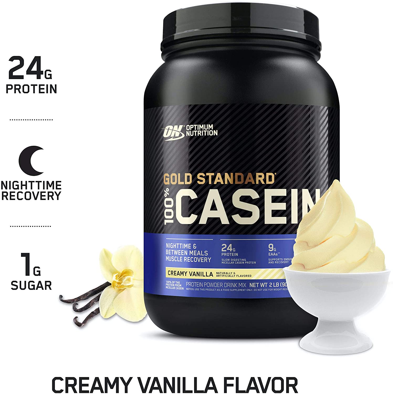 Gold Standard 100% Casein 2lbs / Creamy Vanilla