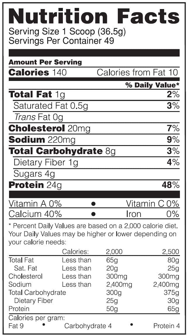 Optimum Nutrition Naturally Flavored Gold Standard 100% Casein, French Vanilla, 4lbs, 1.81kg, 49 Servings, Nutrition Facts, SNS health, Sports Nutrition