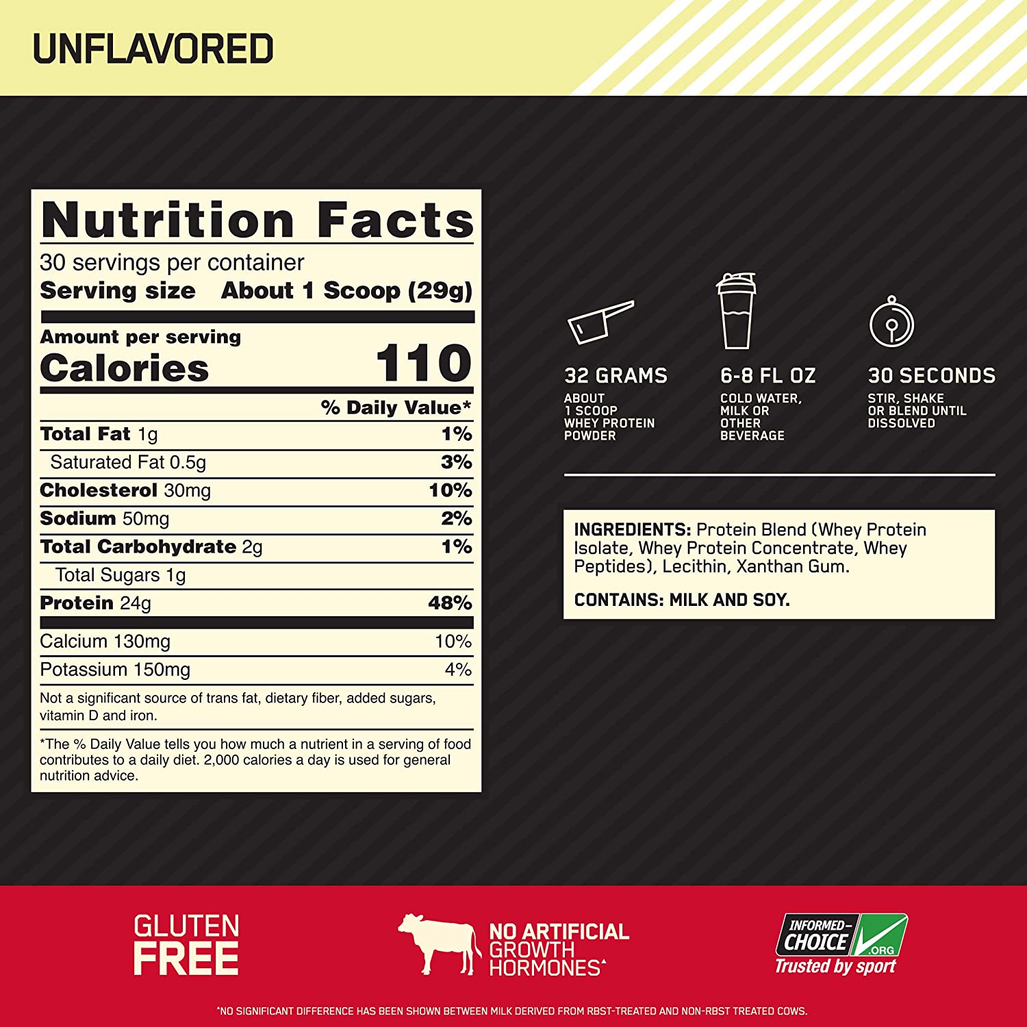 Optimum Nutrition Gold Standard 100% Protéine de lactosérum
