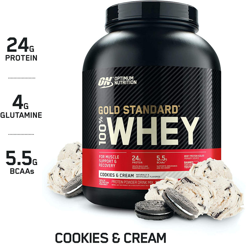 Gold Standard 100% Whey 4.65lb, 2.11 kg / Cookies & Cream, SNS Health, Sports Nutrition