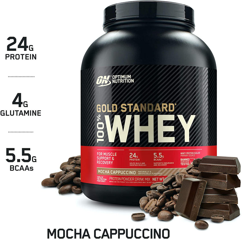 Gold Standard 100% Whey 5lb, 2.27 kg / Mocha Cappuccino, SNS Health, Sports Nutrition