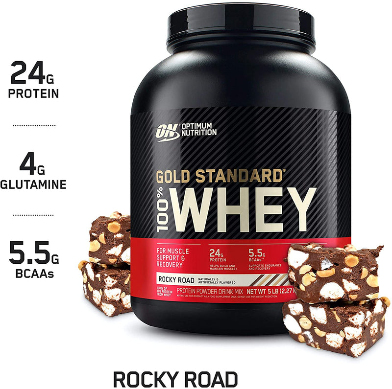 Gold Standard 100% Whey 5lb, 2.27 kg / Rocky Road, SNS Health, Sports Nutrition