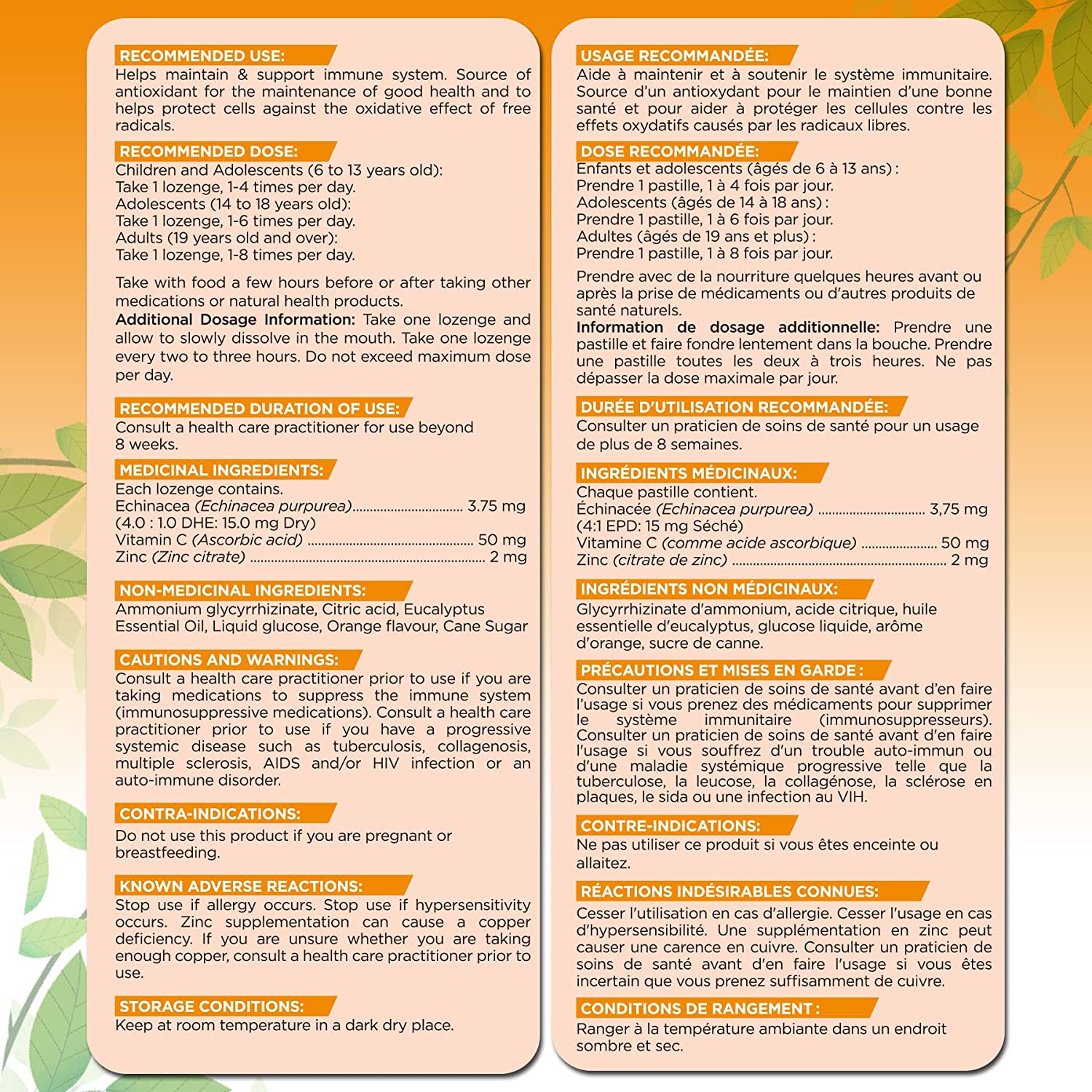 Herbion Immunity Lozenge 25 Lozenges / Orange