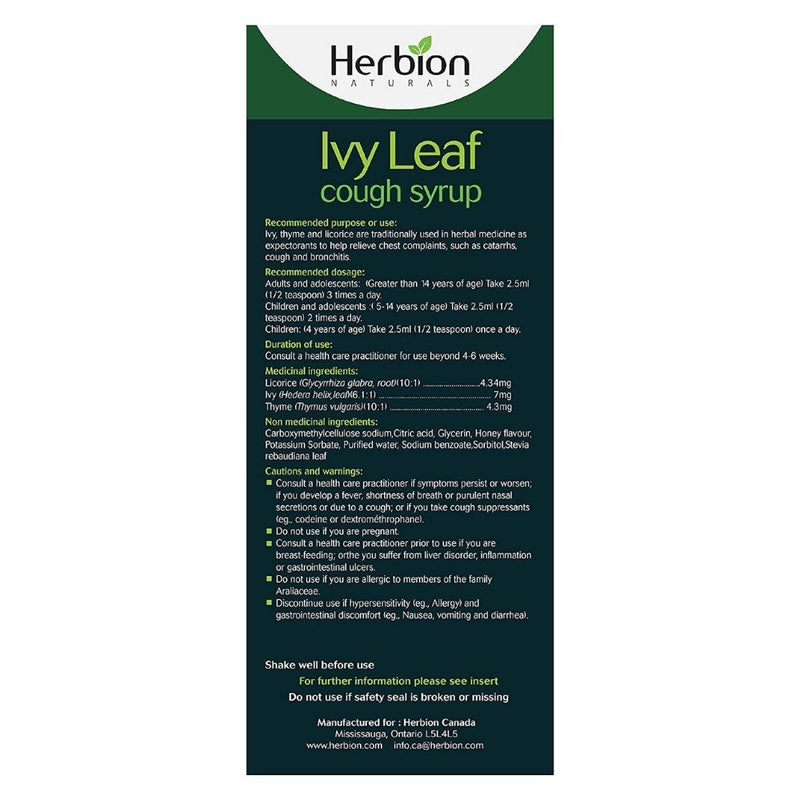 Herbion Ivy Leaf Cough Syrup 150ml