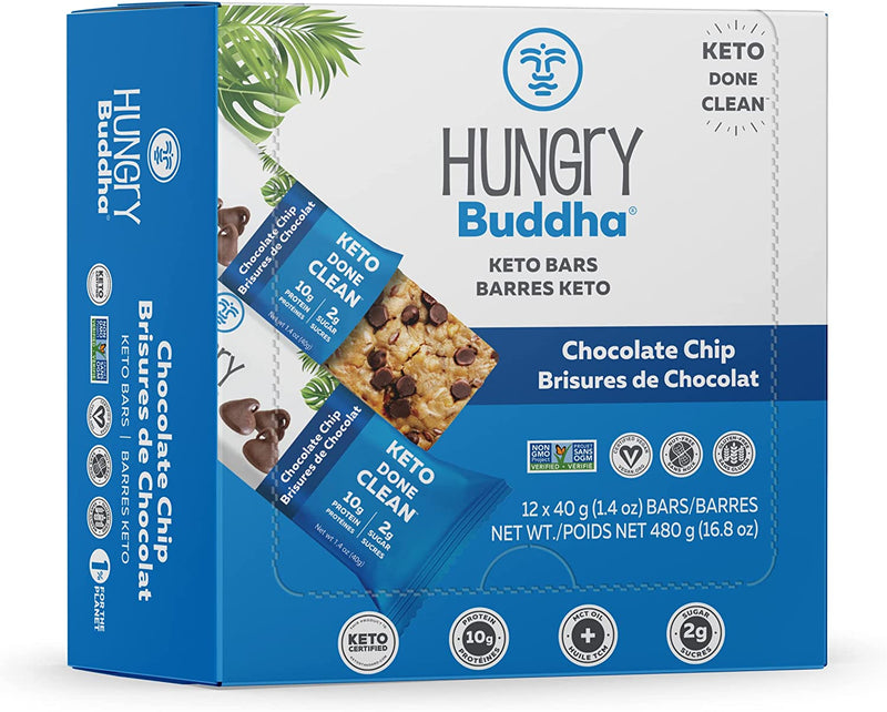 Hungry Buddha Keto Bars Chocolate Chip / 12x40g