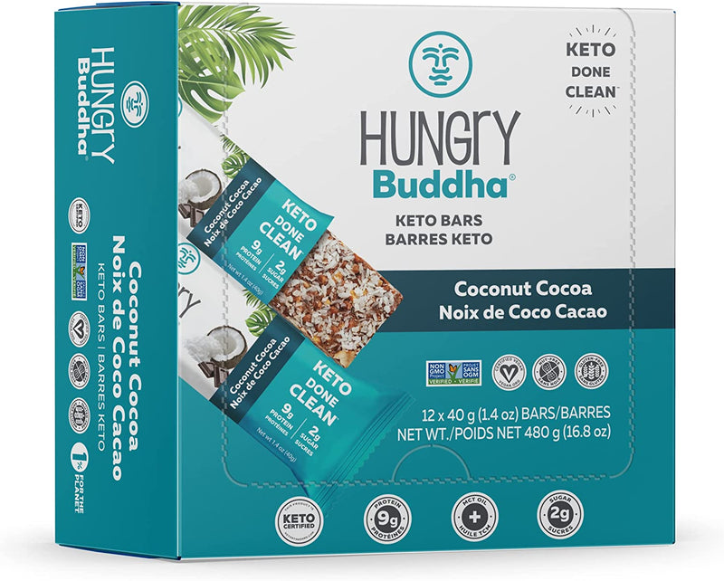 Hungry Buddha Keto Bars Coconut Cocoa / 12x40g