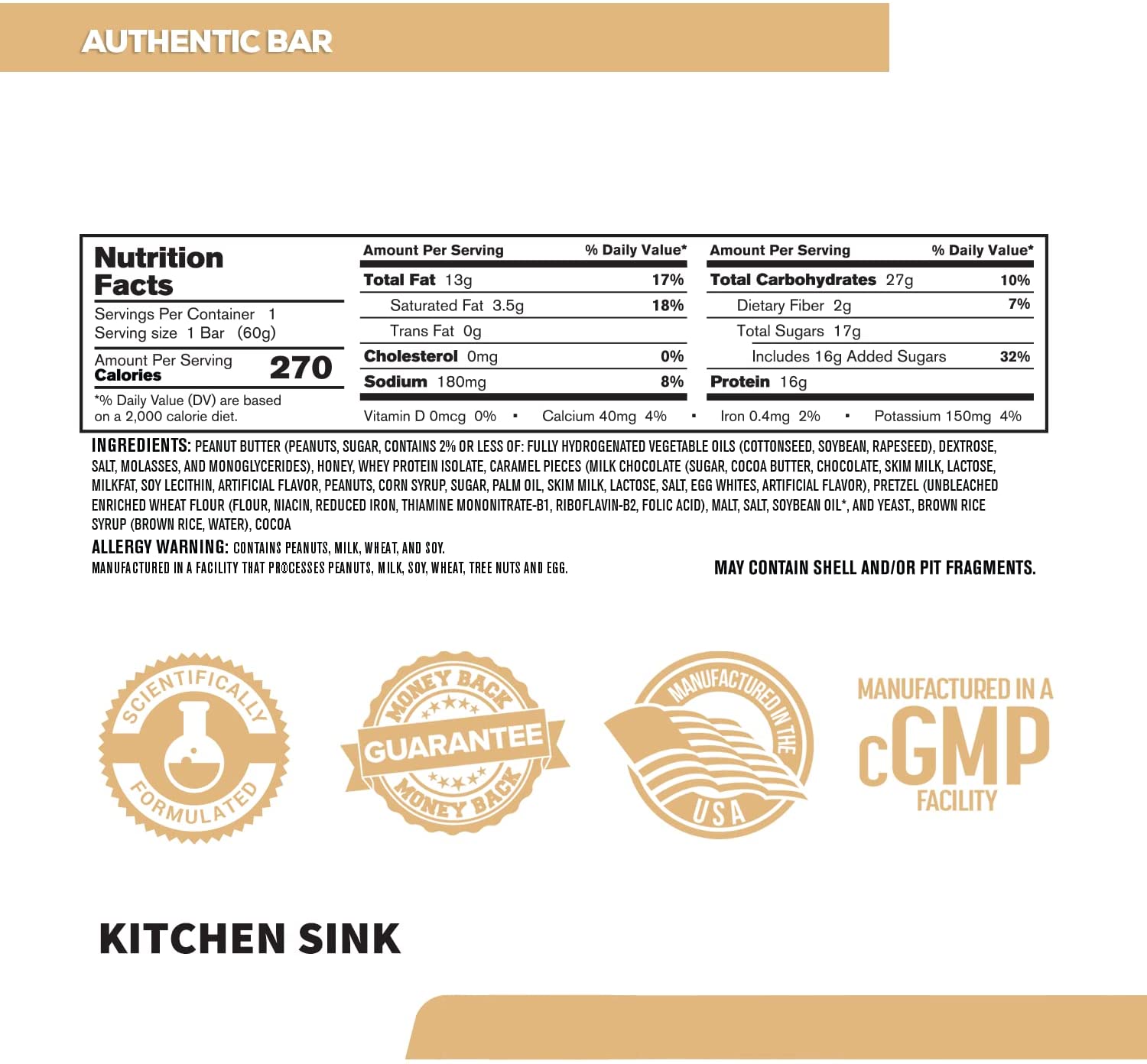 Authentic Protein Bar Kitchen Sink / 60g