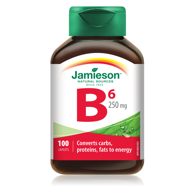 Jamieson Vitamin B6 250mg (Pyridoxine) 100 Caplets