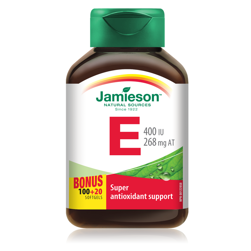 Jamieson Vitamin E 120 Softgels / 400 IU