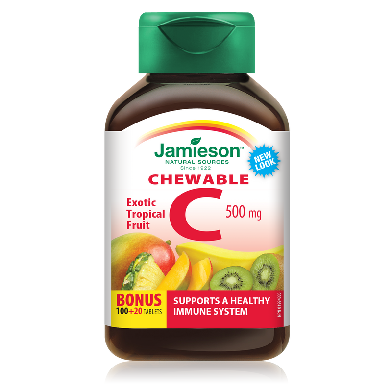 Jamieson Vitamin C Chew 120 Tablets / Tropical Fruit