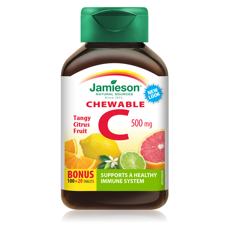Jamieson Vitamin C Chew 120 Tablets / Citrus Fruit