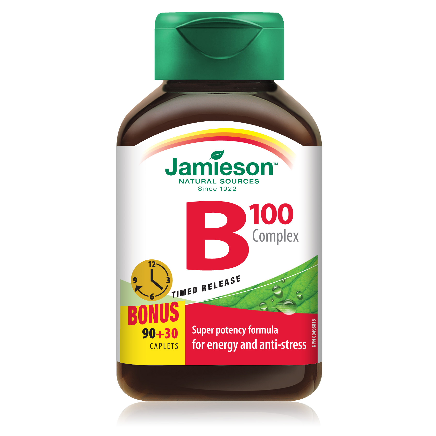 Jamieson B-Complex 100mg Timed Release - 120 Caplets - Vitamin B