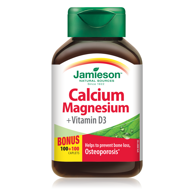 Jamieson Calcium, Magnesium & Vitamin D3 200 Caplets