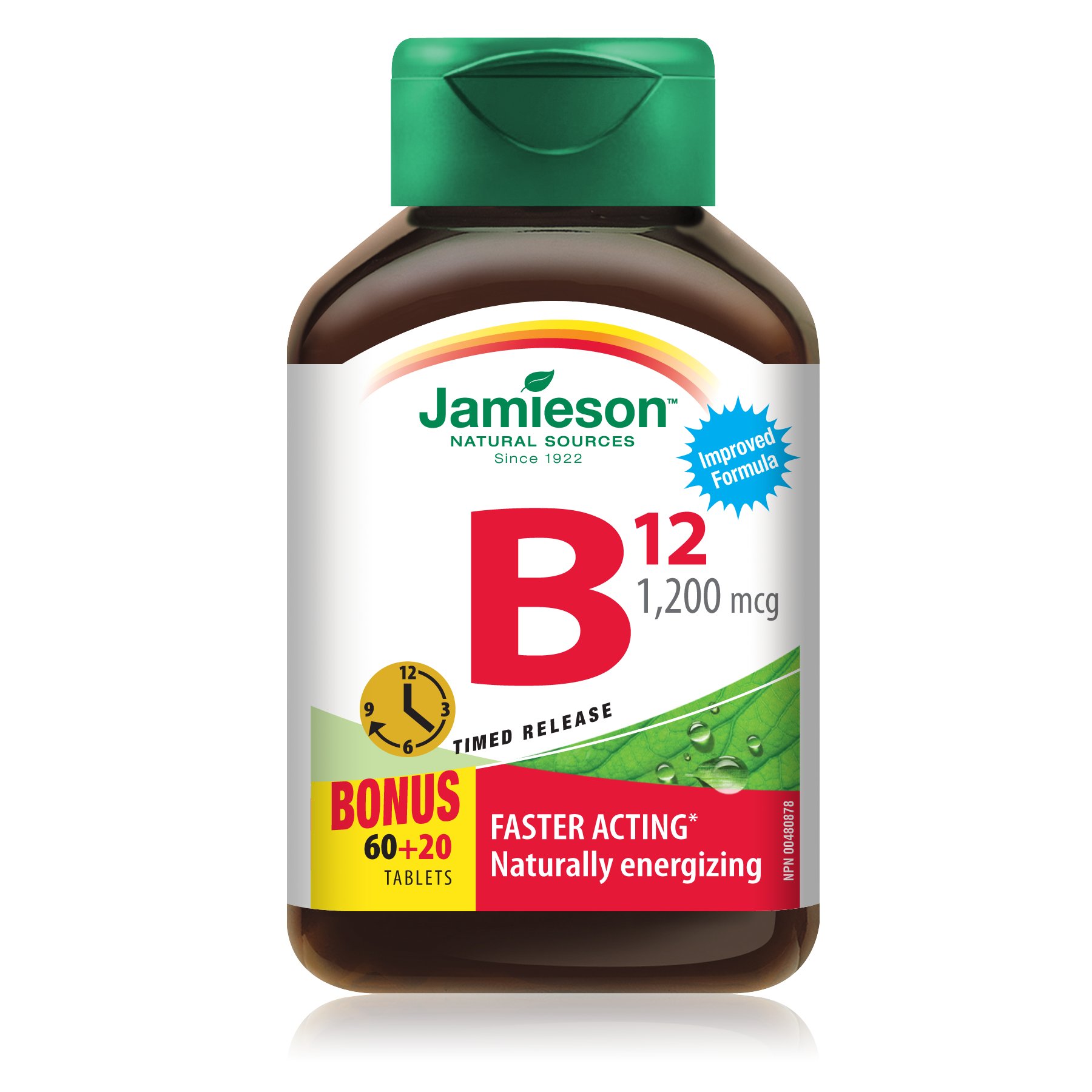 Jamieson Vitamin B12 Timed Release 80 Tablets / 1200mcg