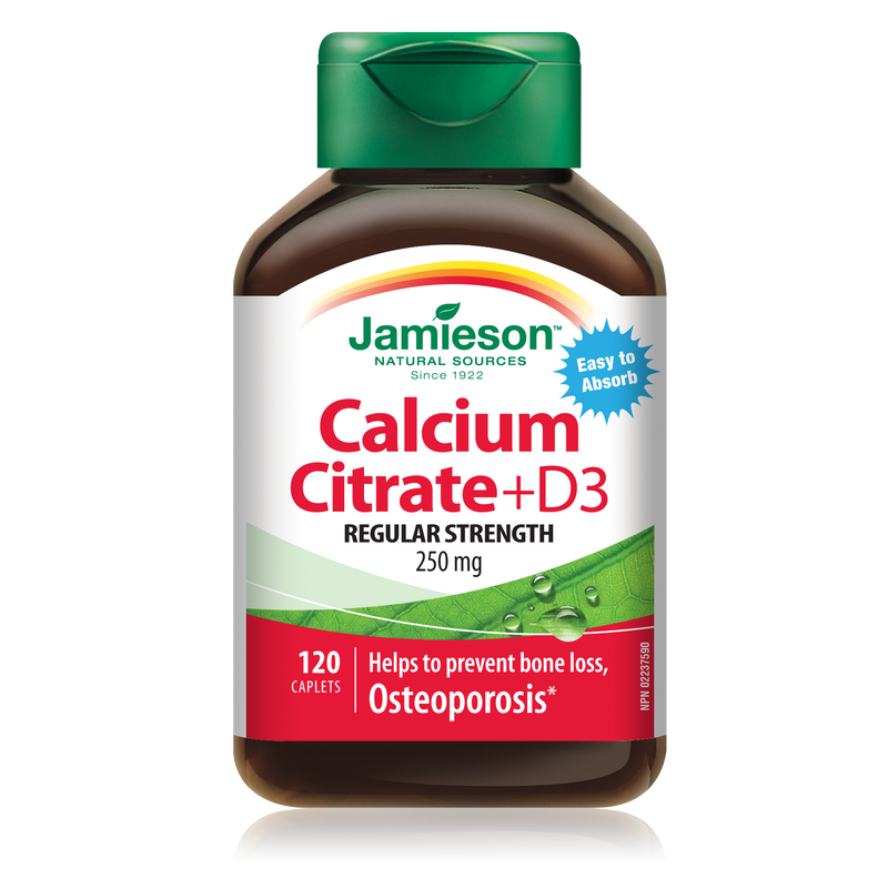 Jamieson Calcium Citrate & Vitamin D3 - 120 Caplets - Calcium