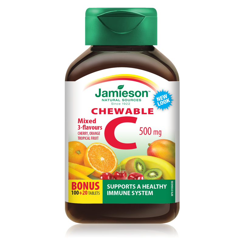 Jamieson Vitamin C Chew 120 Tablets / Mixed 3
