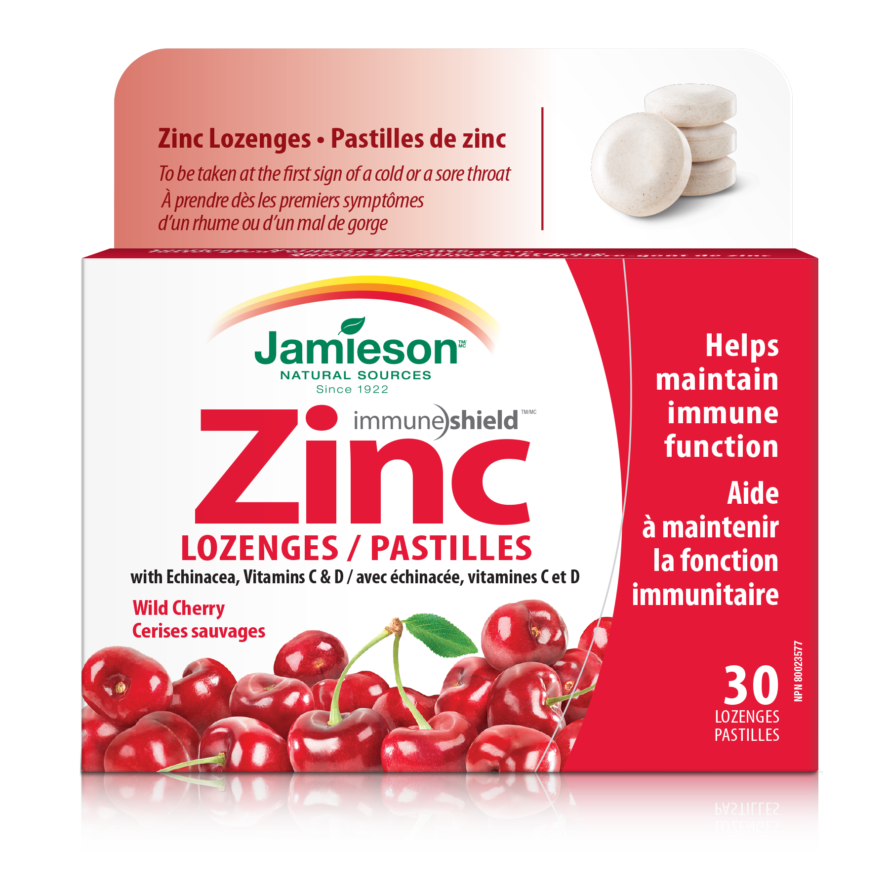 Jamieson Zinc Lozenges - Wild Cherry 30 Lozenges 06 30 2025 - Zinc