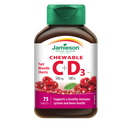 Jamieson Vitamin C Chew. + D3 - 75 Tablets Morello Cherry - - Vitamin C
