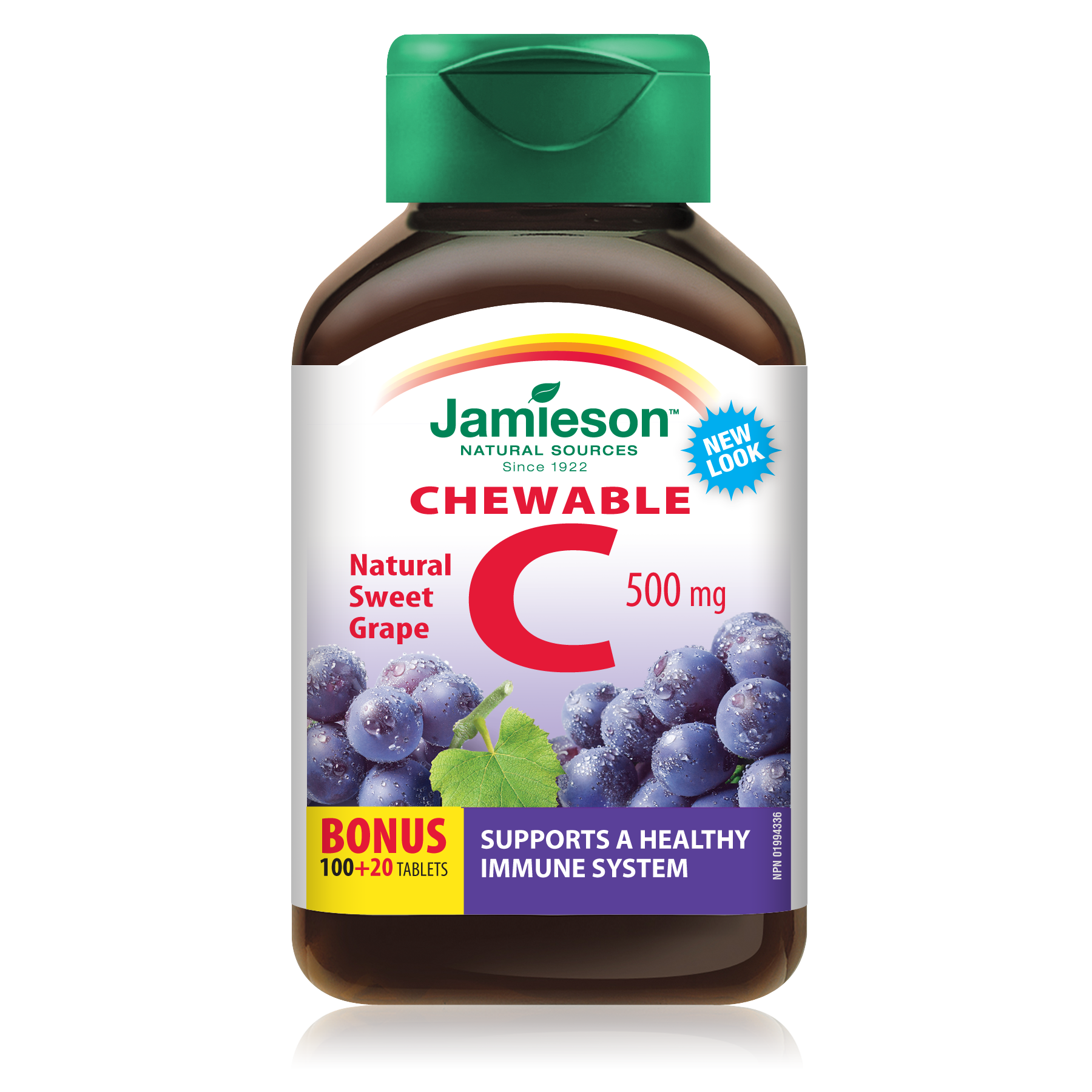 Jamieson Vitamin C Chew 120 Tablets / Grape