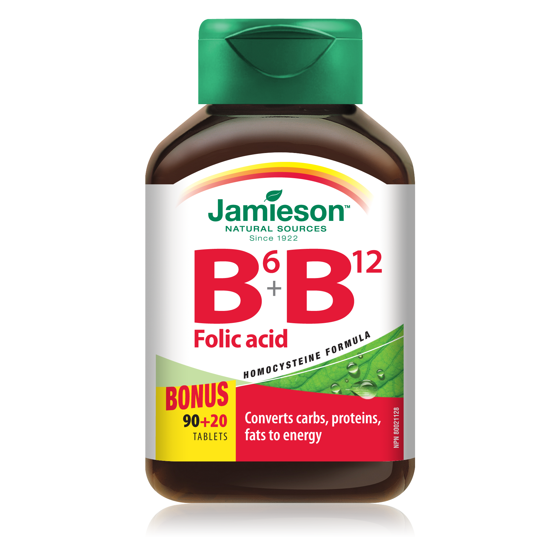 Jamieson Vitamin B6, B12 & Folic Acid 110 Tablets