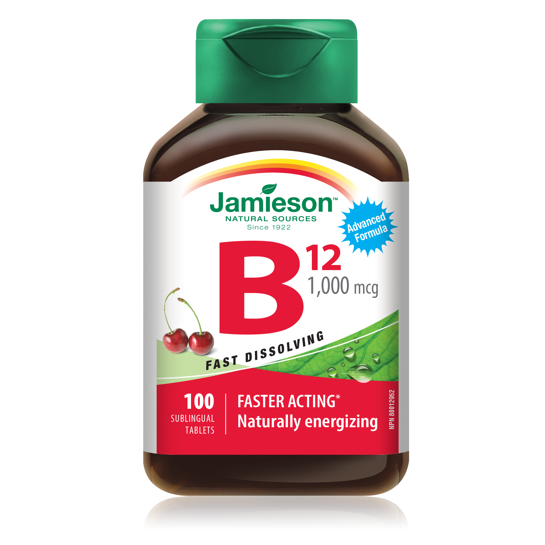 Jamieson Vitamin B12 Sublingual 100 Tablets / Cherry / 1000mcg