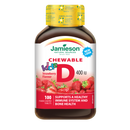 Jamieson Vitamin D3 400IU Kids Chewable - 100 Tablets Strawberry - Children's Health