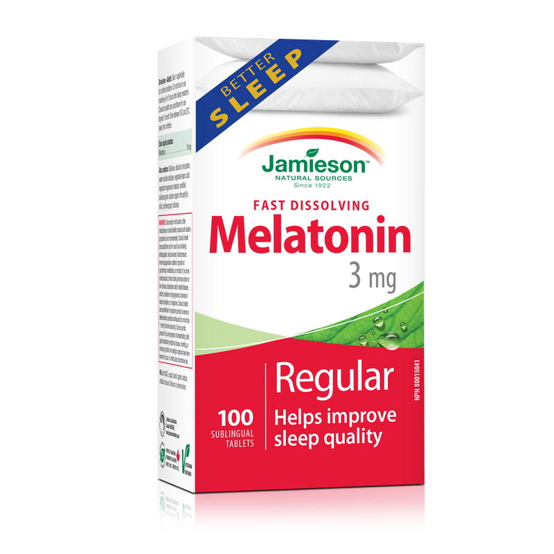 Jamieson Melatonin 3mg Sublingual 100 Tablets / Mint