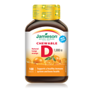 Jamieson Vitamin D3 Chewable - Orange 100 Tablets - - Vitamin D