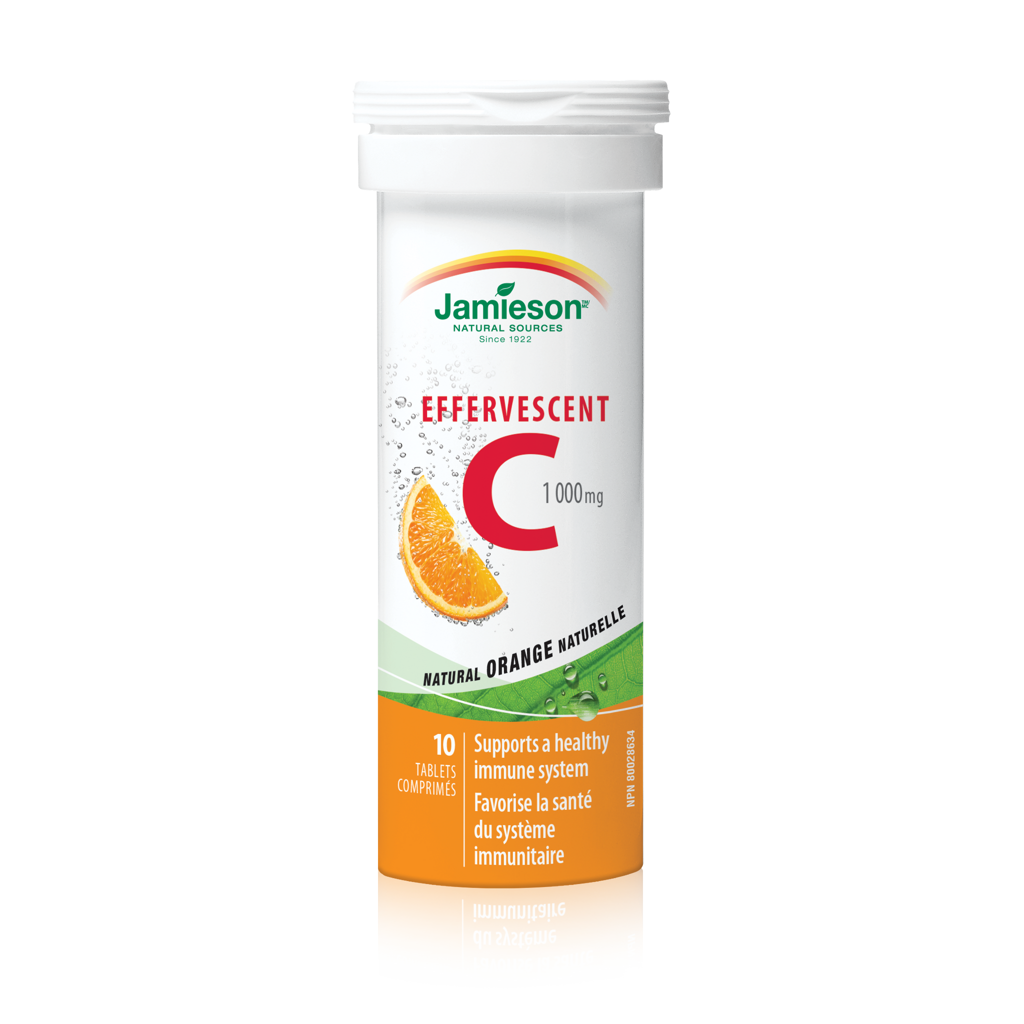 Jamieson Effervescent Vitamin C 10 Tablets / Orange