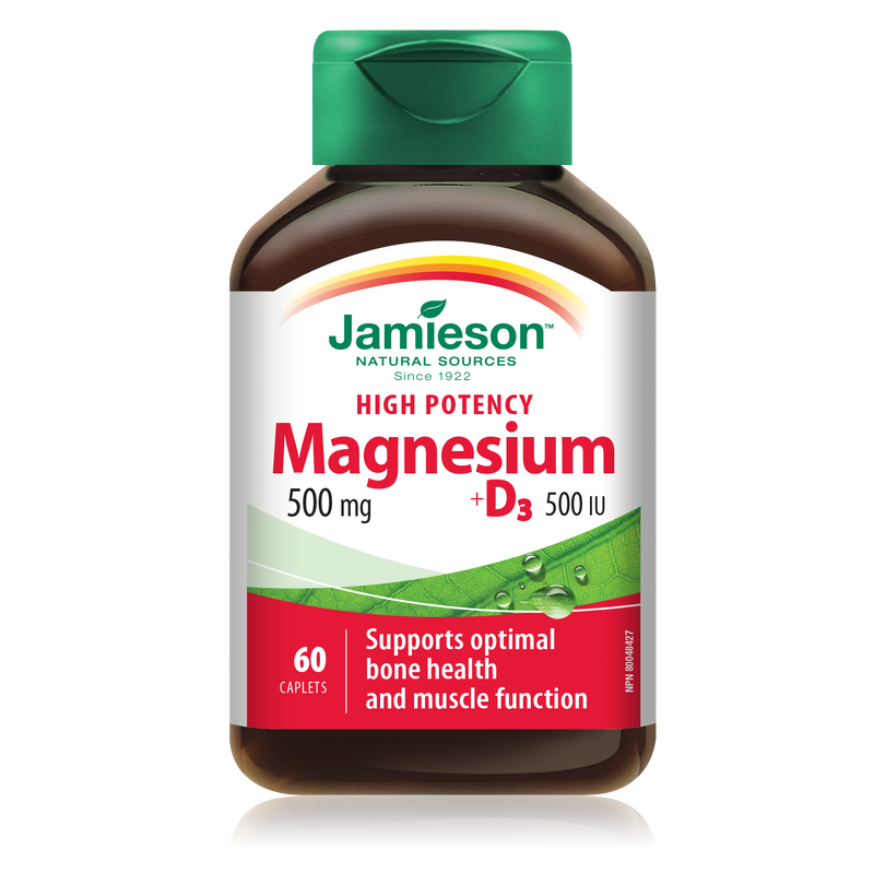 Jamieson Magnesium & Vitamin D3 60 Caplets