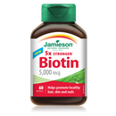 Jamieson Biotin Softgels - 60 Softgels 5000mcg - - Vitamin B