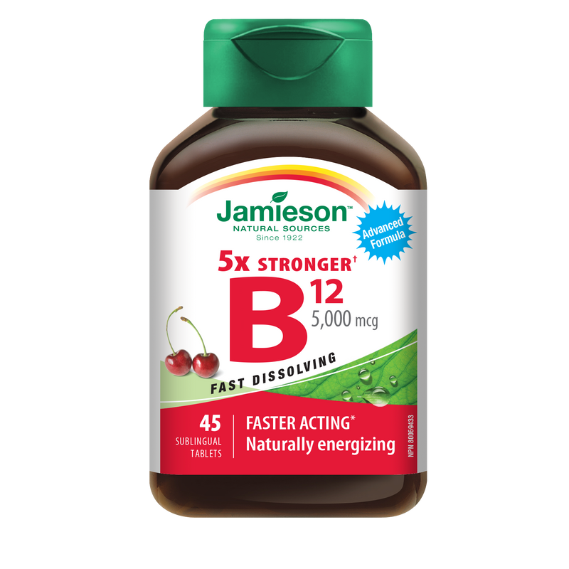 Jamieson Vitamin B12 Sublingual 45 Tablets / Cherry / 5000mcg