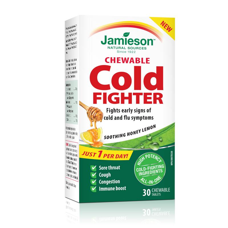 Jamieson Cold Fighter Chewable 30 Tablets / Honey Lemon
