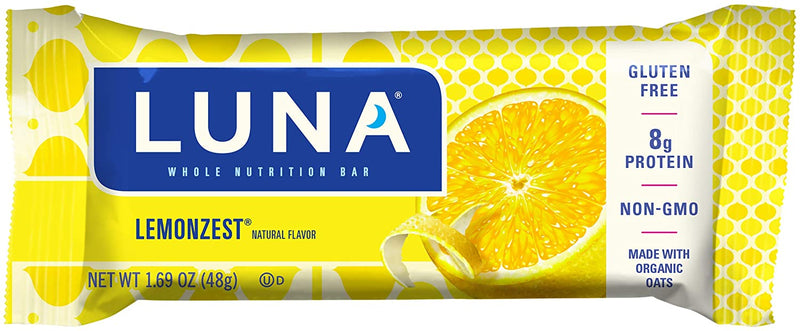 LUNA WHOLE NUTRITION BARS LemonZest / 15x48g