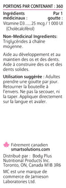 Smart Solutions Vitamin D3 Droplets - - Vitamin D