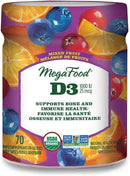 MegaFood Vitamin D3 Wellness (1000 IU) - 70 gummies Mixed Fruit - Vitamin D