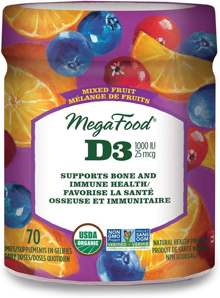 Megafood Vitamin D3 Wellness (1000 IU) 70 gummies / Mixed Fruit