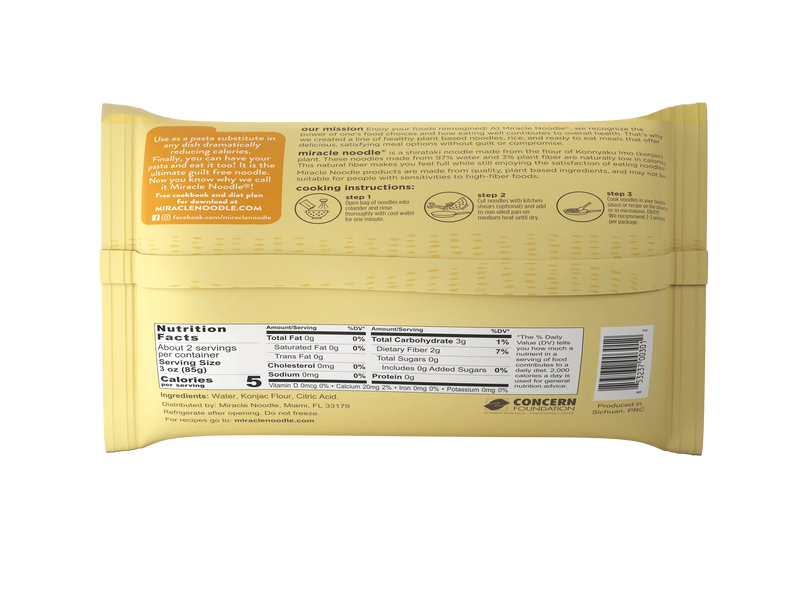 Miracle Noodle Shirataki Noodle Fettuccine / 200g