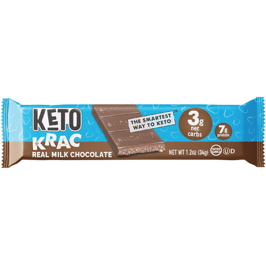 Shrewd Food Keto Krac Bars - Keto Krac Milk Chocoloate 34g - Chocolate