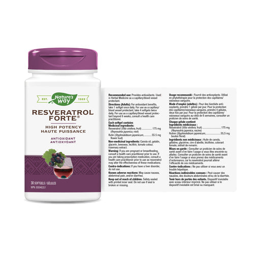Nature's Way Resveratrol-forte®  175 mg 30 Softgels