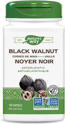 Nature's Way Black Walnut Hulls - 100 vegetarian capsules - Herbals
