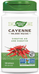 Nature's Way Cayenne Pepper 40,000 HU - 100 vegetarian capsules - Herbals