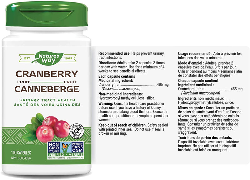 Cranberry Fruit 100 Veg Caps