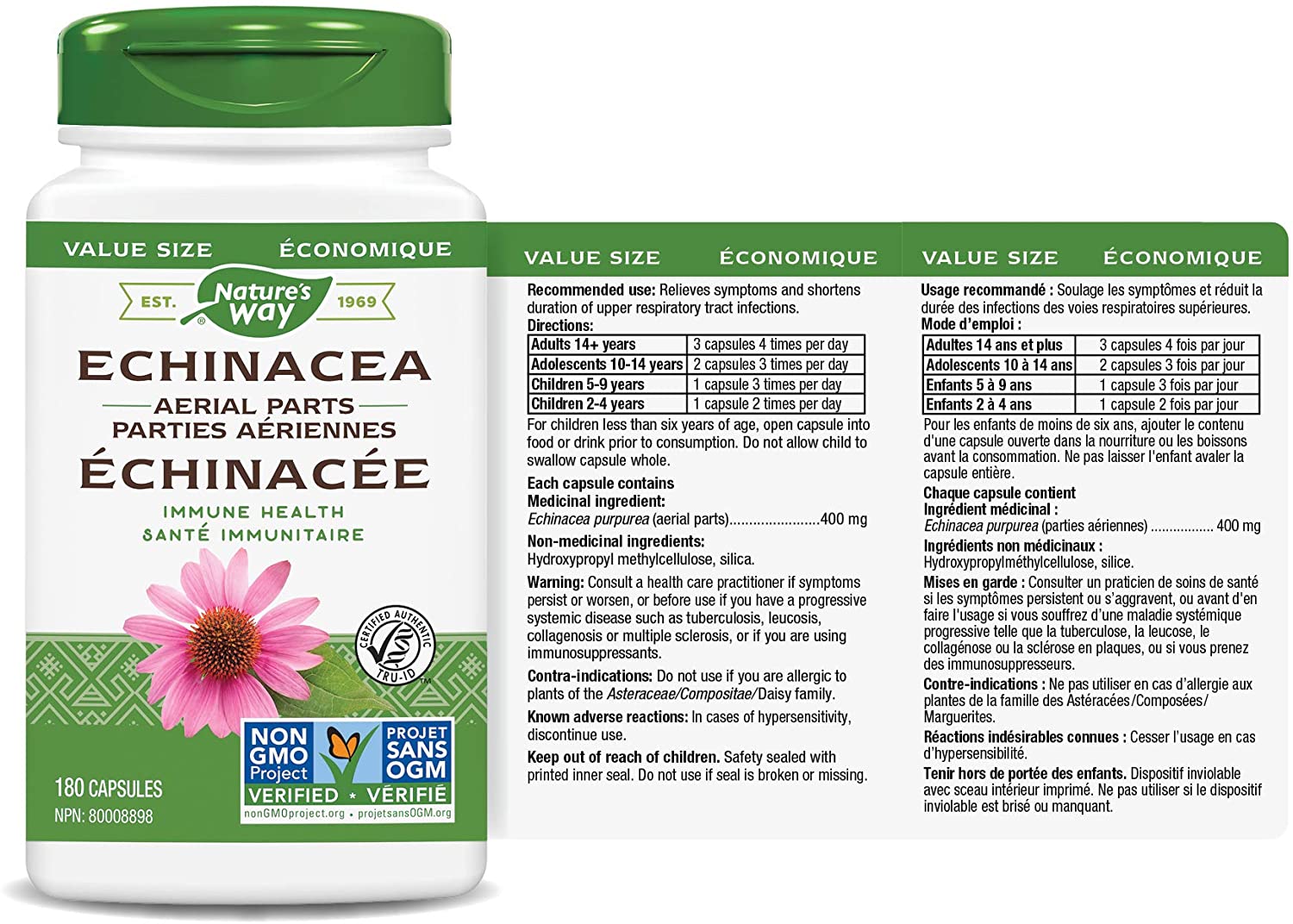 Echinacea Herb 180 Veg Caps